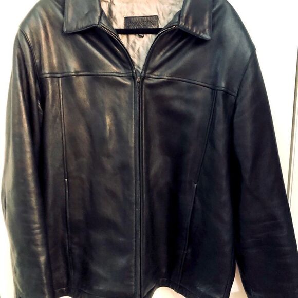 Black Brandini lamb leather men’s jacket vintage - Picture 6 of 9